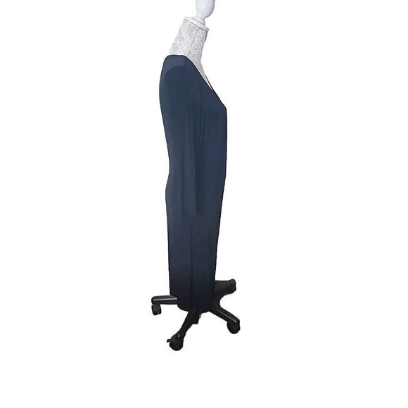 Chico's Travelers Dress Black Bodice Wrap Side Gathered Knee Length Women's 12 - Picture 8 of 10